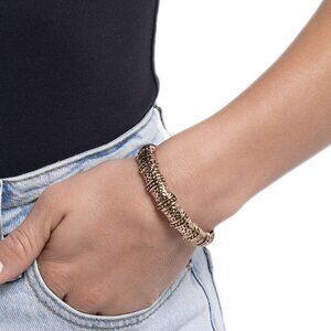 Paparazzi Jewelry Accessories - Hammered Homage - Gold Bracelet - NEW!!!
